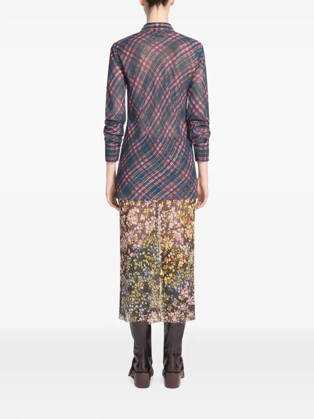 DRIES VAN NOTEN Lurex blouse Blauw