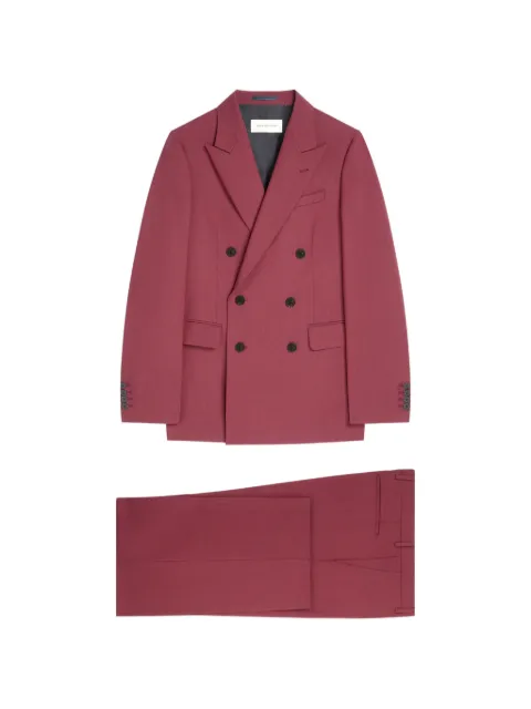 DRIES VAN NOTEN double-breasted wool toile suit