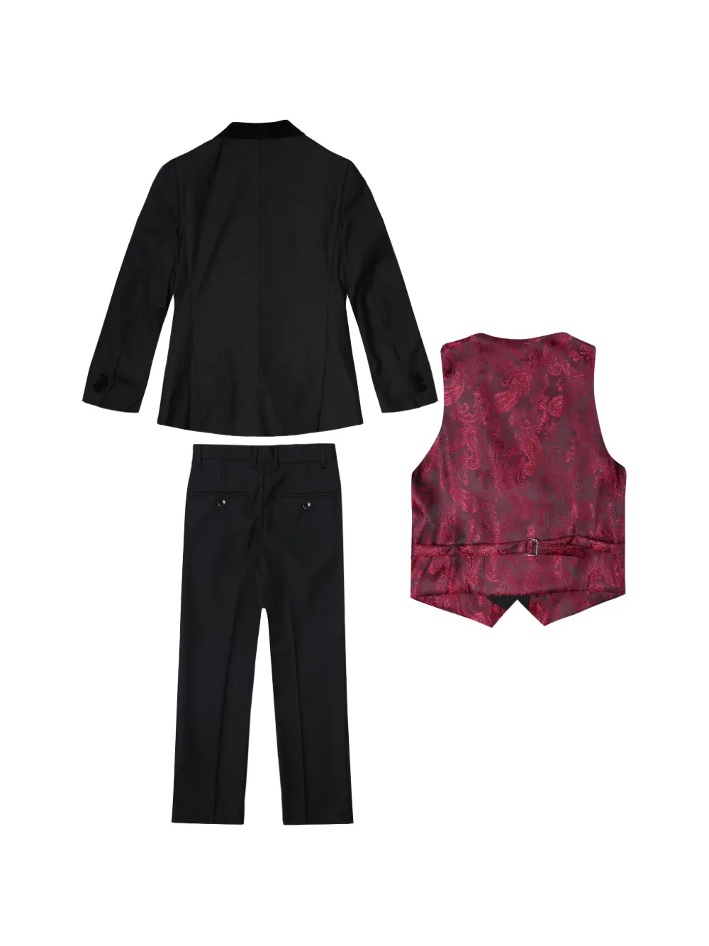ROMANO KIDS Driedelig pak met sjaalrevers Zwart
