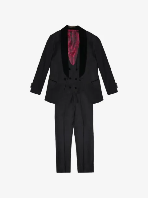 ROMANO KIDS shawl-lapel three-piece suit