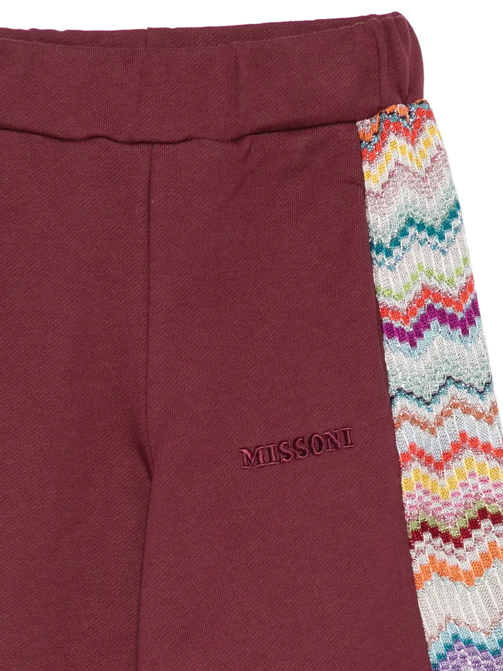 Missoni Kids Trainingsbroek met geborduurd logo en zigzag-vlak Rood