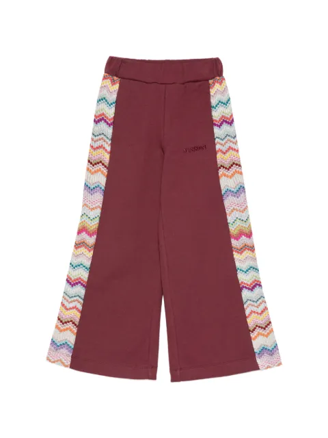 Missoni Kids Trainingsbroek met geborduurd logo en zigzag-vlak