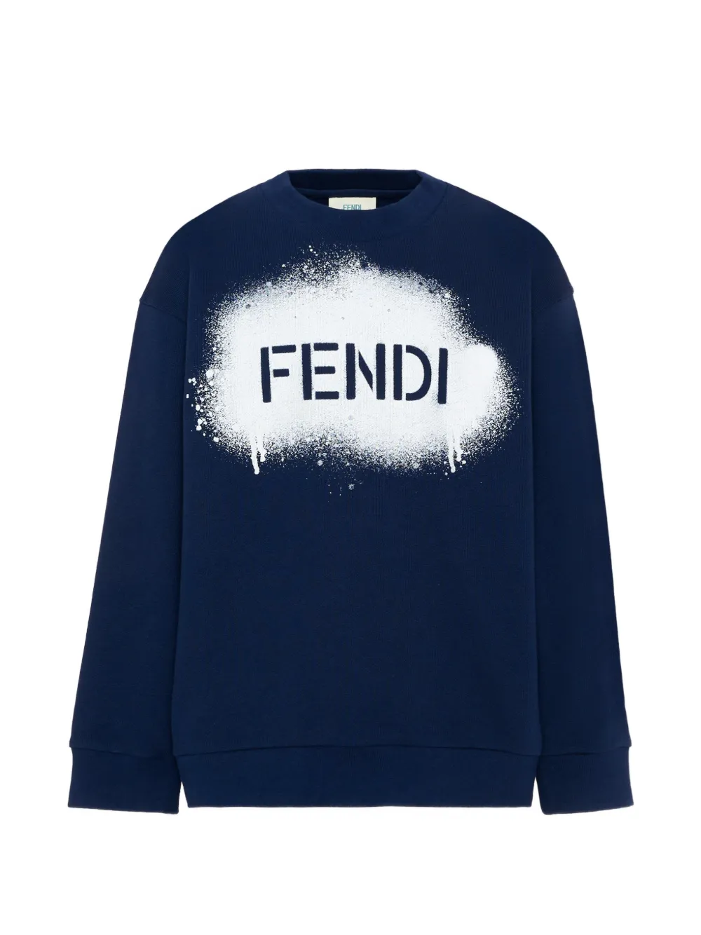 Fendi Kids logo-print sweatshirt - Blu