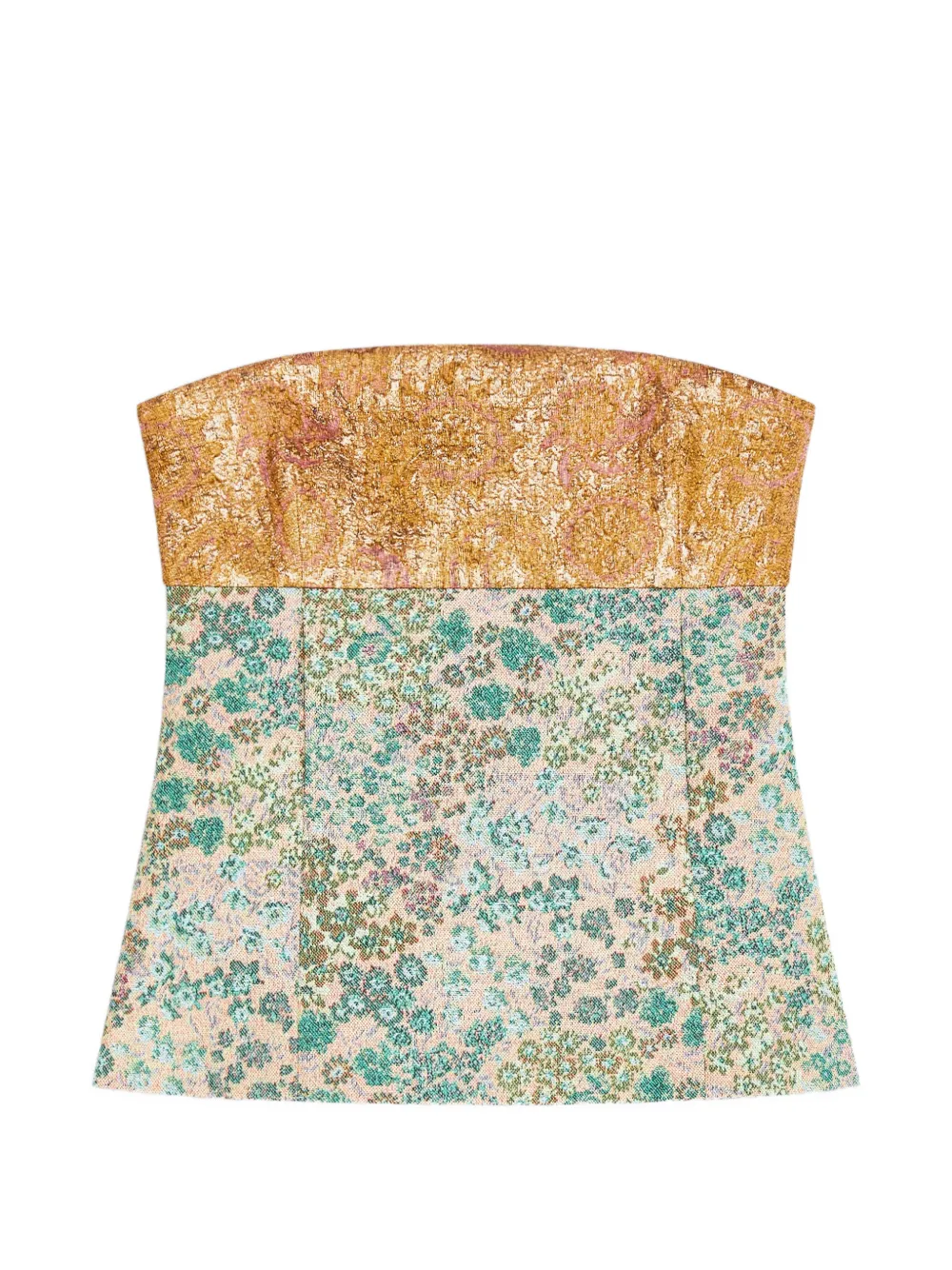 DRIES VAN NOTEN Top effetto corsetto in jacquard - Blu