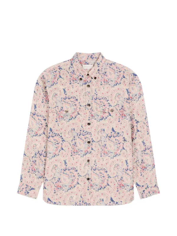 Dries Van Noten Loose Jacquard Shirt in Pink