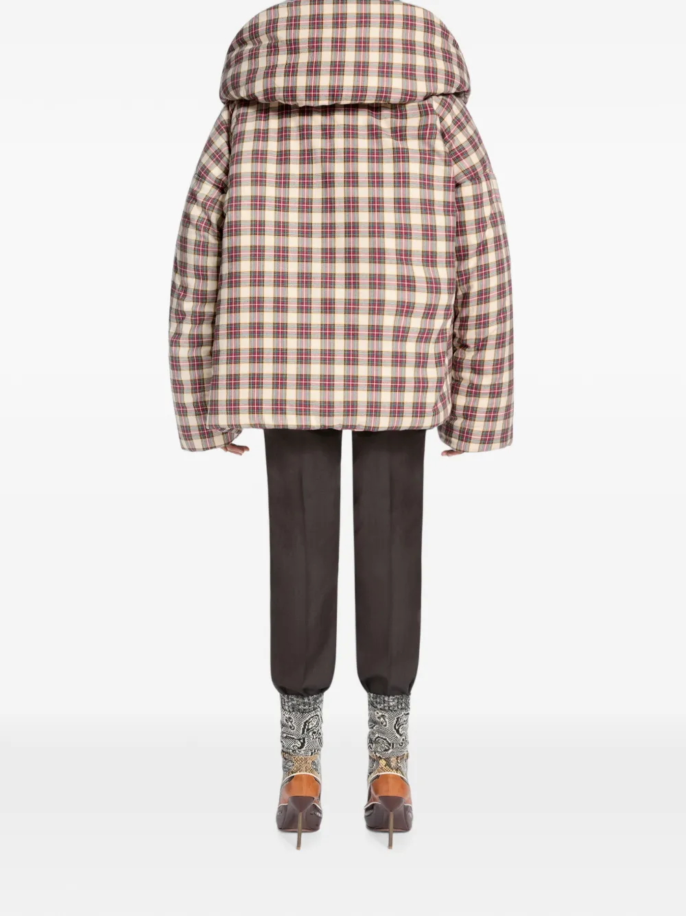 DRIES VAN NOTEN Flanellen donsjack Beige