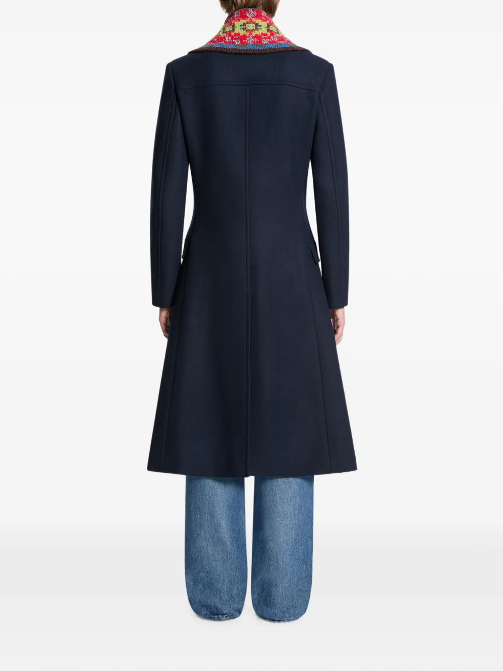 DRIES VAN NOTEN Wollen jas Blauw