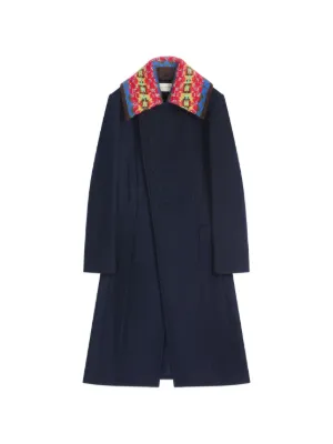 DRIES VAN NOTEN エンブロイダリー コート | ブルー | FARFETCH JP