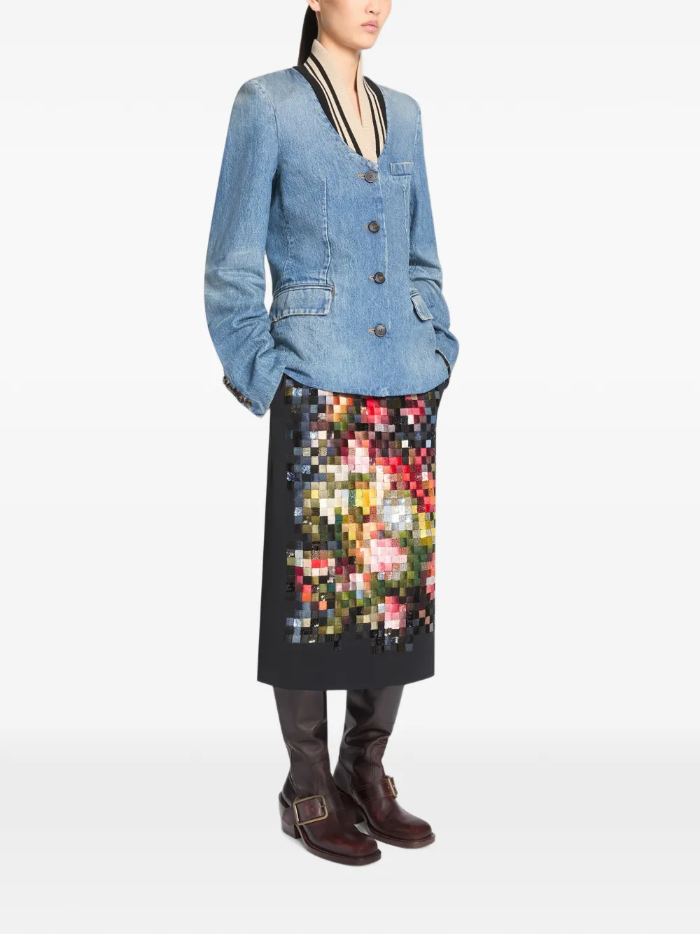 DRIES VAN NOTEN Denim blazer Blauw