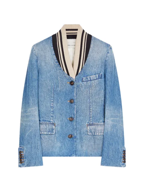 DRIES VAN NOTEN 슬림 핏 데님 블레이저