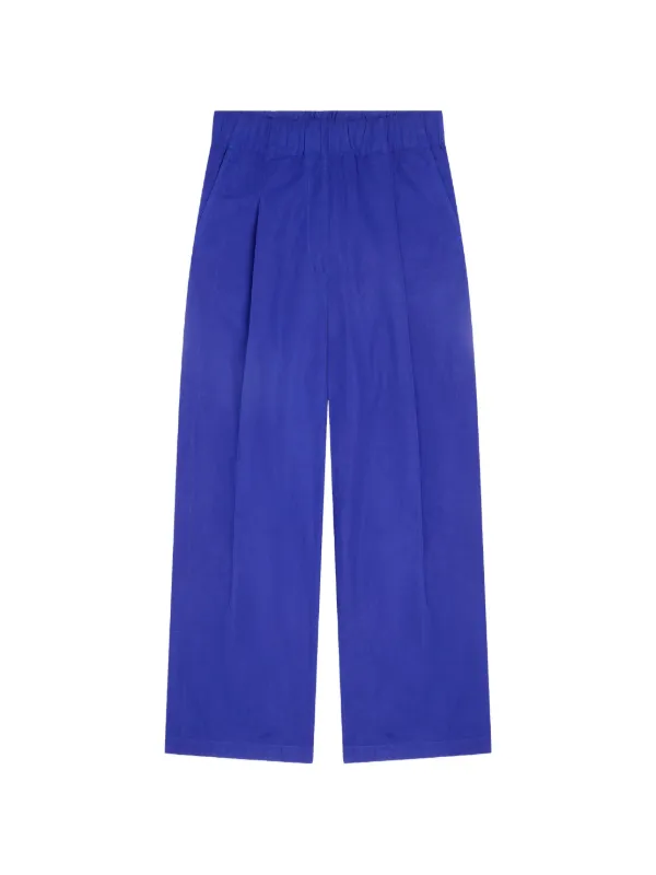 Dries Van Noten Elasticated Overdyed Pants in Blue