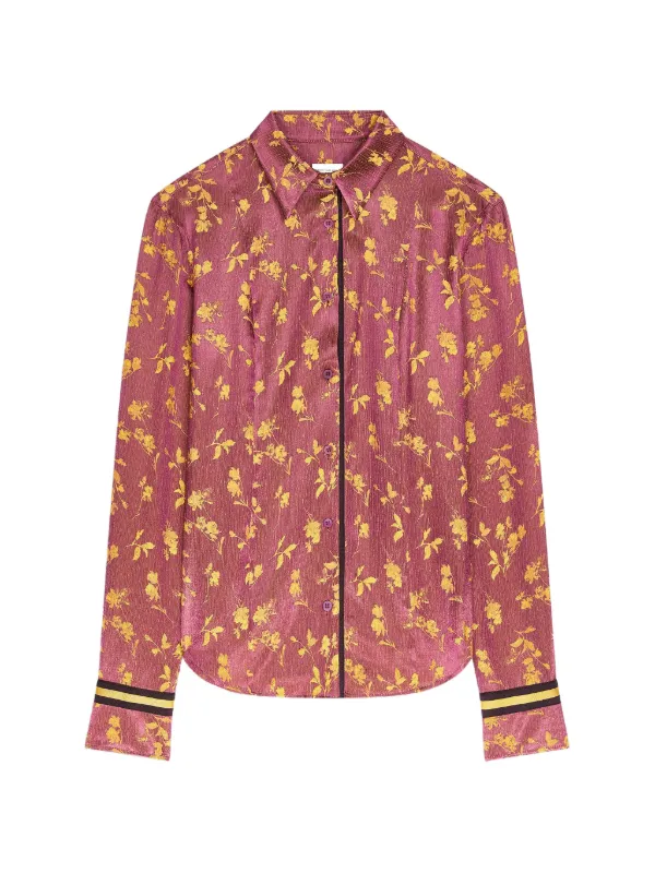 Dries Van Noten Jacquard Shirt in Purple