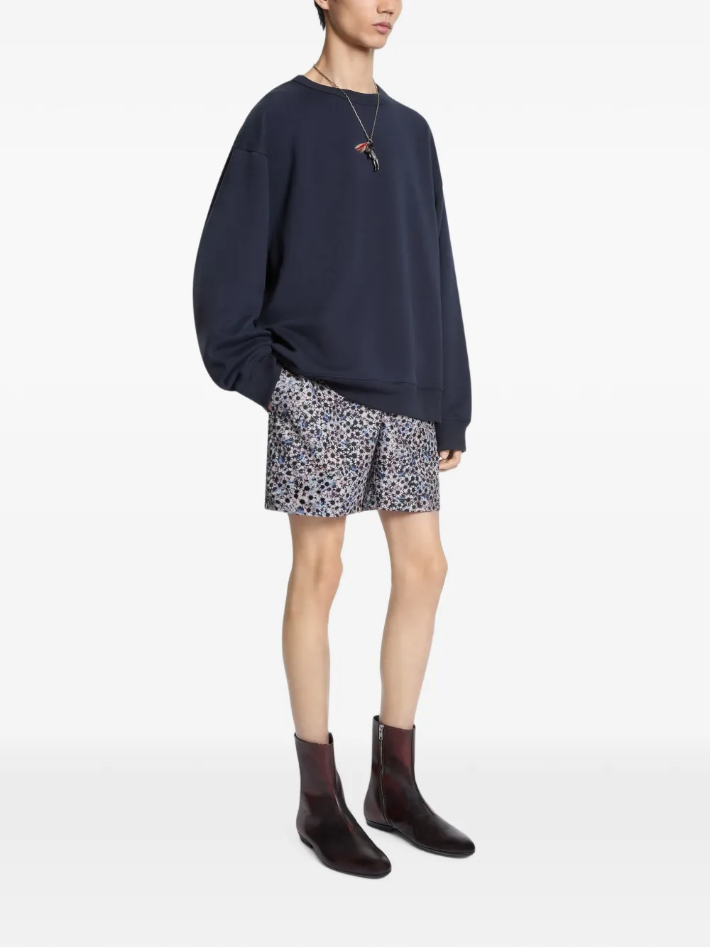 DRIES VAN NOTEN Zwembroek met print Grijs