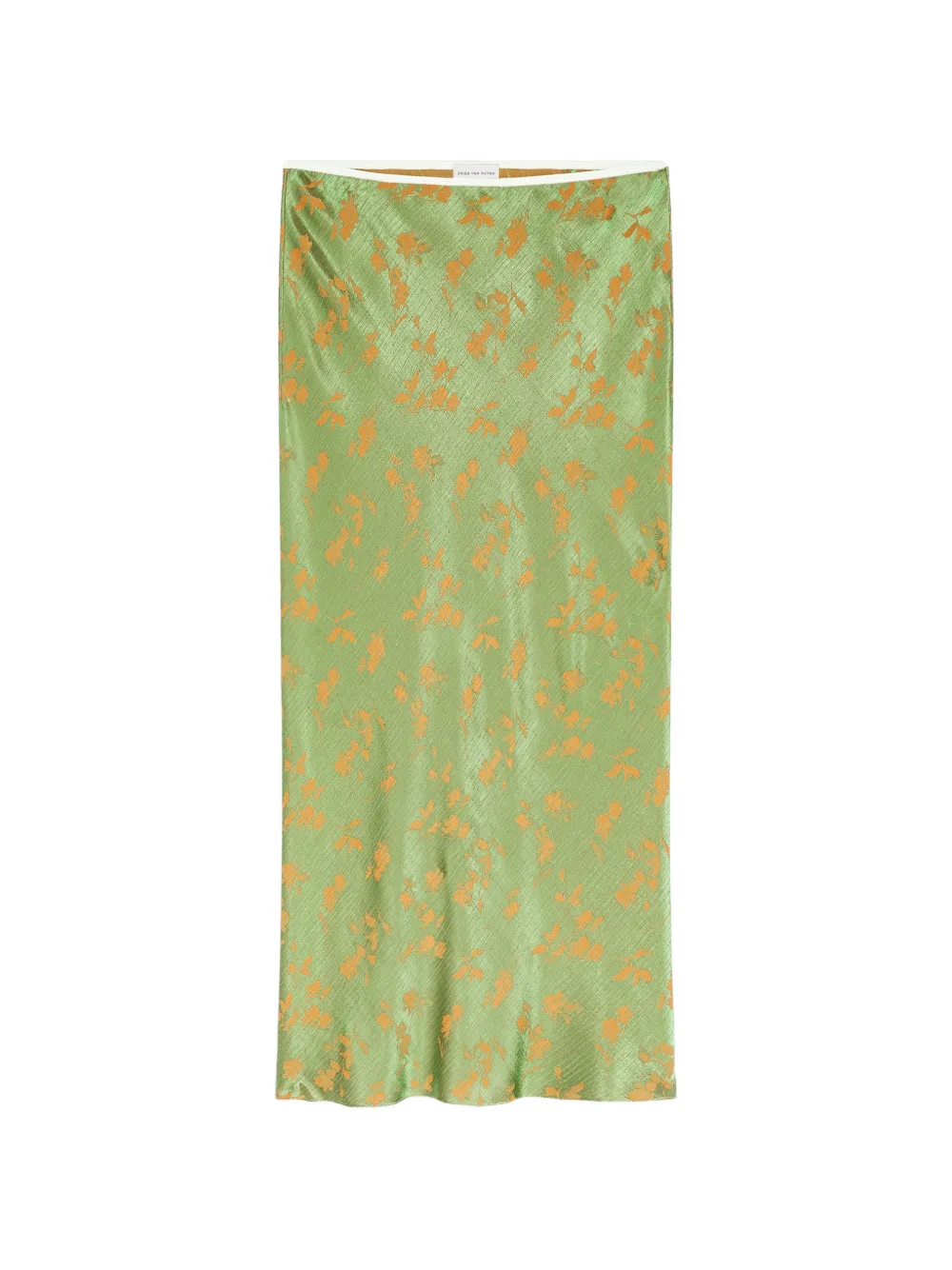 DRIES VAN NOTEN Klassischer Jacquard-Midirock - Grün