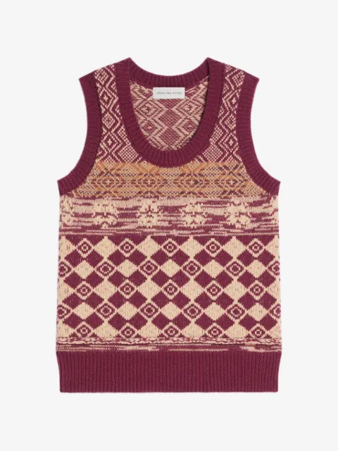 DRIES VAN NOTEN jacquard wool sweater