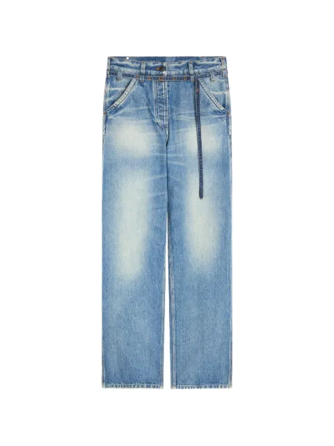DRIES VAN NOTEN 벨트 와이드 데님 팬츠