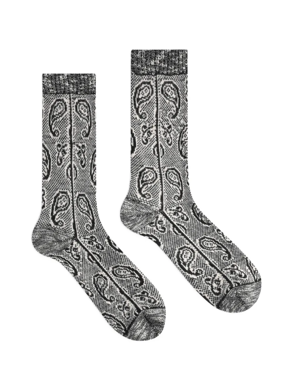 DRIES VAN NOTEN Calzini in lana jacquard - Grigio