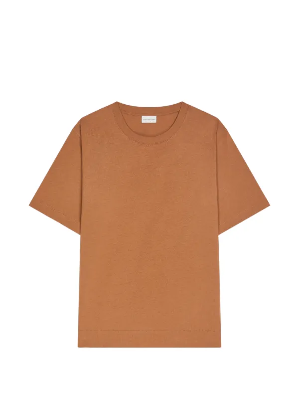 Dries Van Noten Regular-fit Cotton T-shirt in Brown