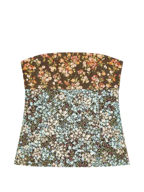 DRIES VAN NOTEN haut bustier à fleurs