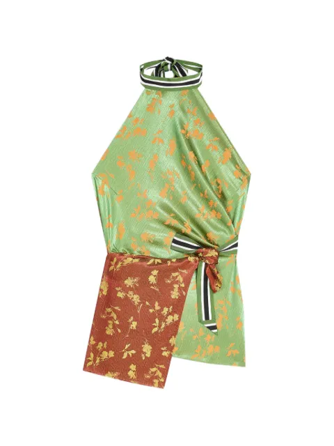 DRIES VAN NOTEN jacquard wrap top