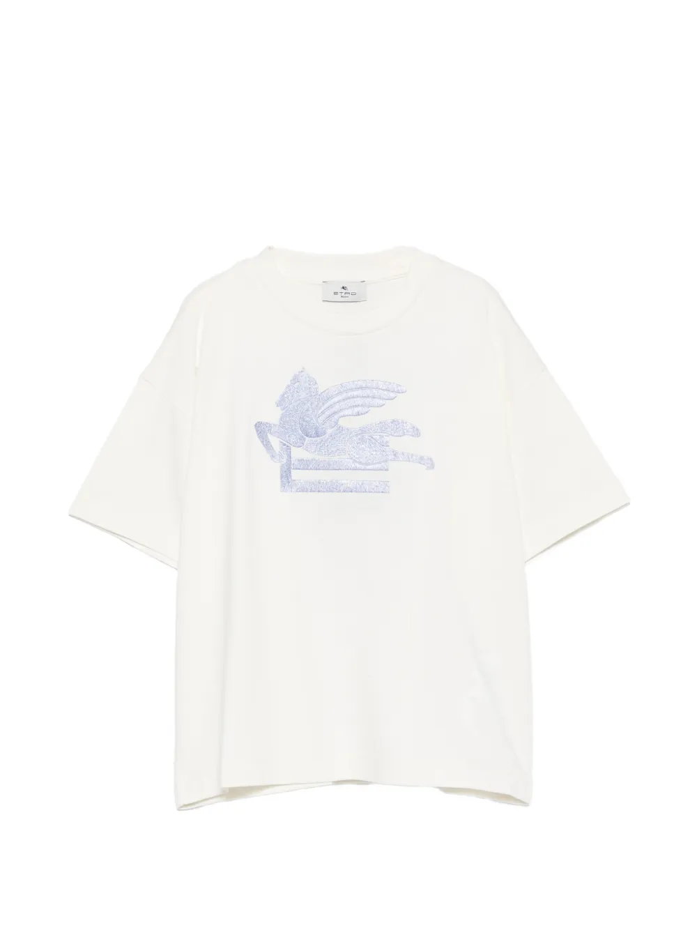 ETRO KIDS Pegasus-embroidered T-shirt - Toni neutri