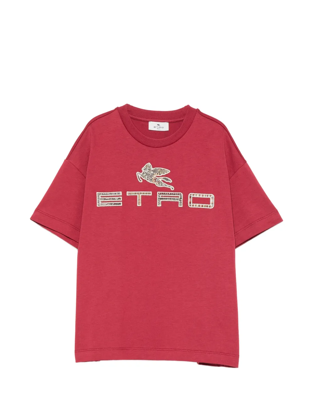 ETRO KIDS Pegasus logo-patch T-shirt - Rosso