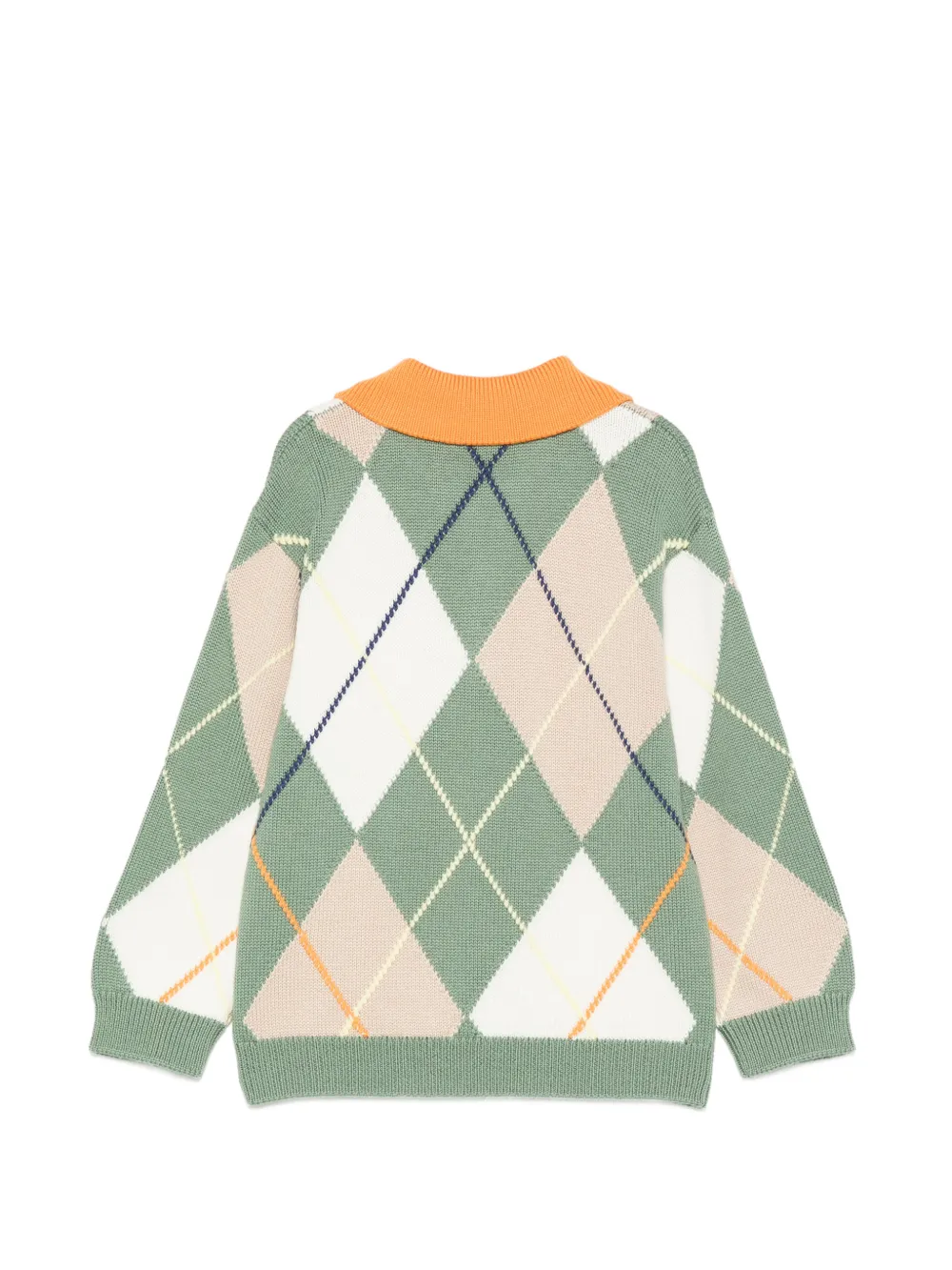 Fendi Kids Wollen trui met lange mouwen en FF-logo Groen