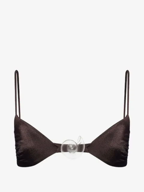 SALT & WAVE Aphrodite shell-embellished bikini top