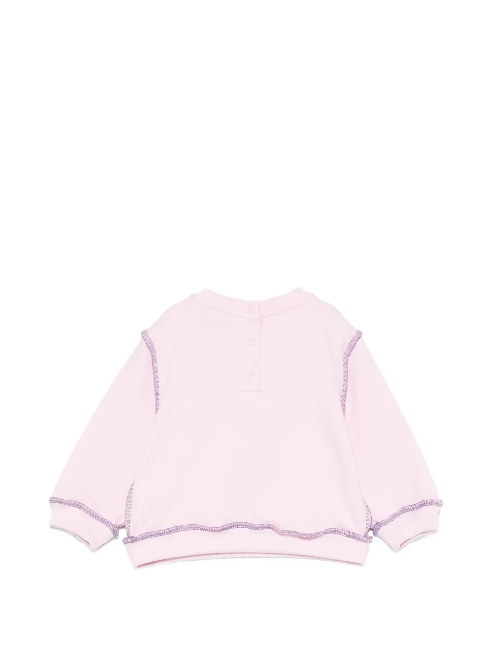 PUCCI Junior Sweater met geborduurd logo en contrasterende stiksels Roze