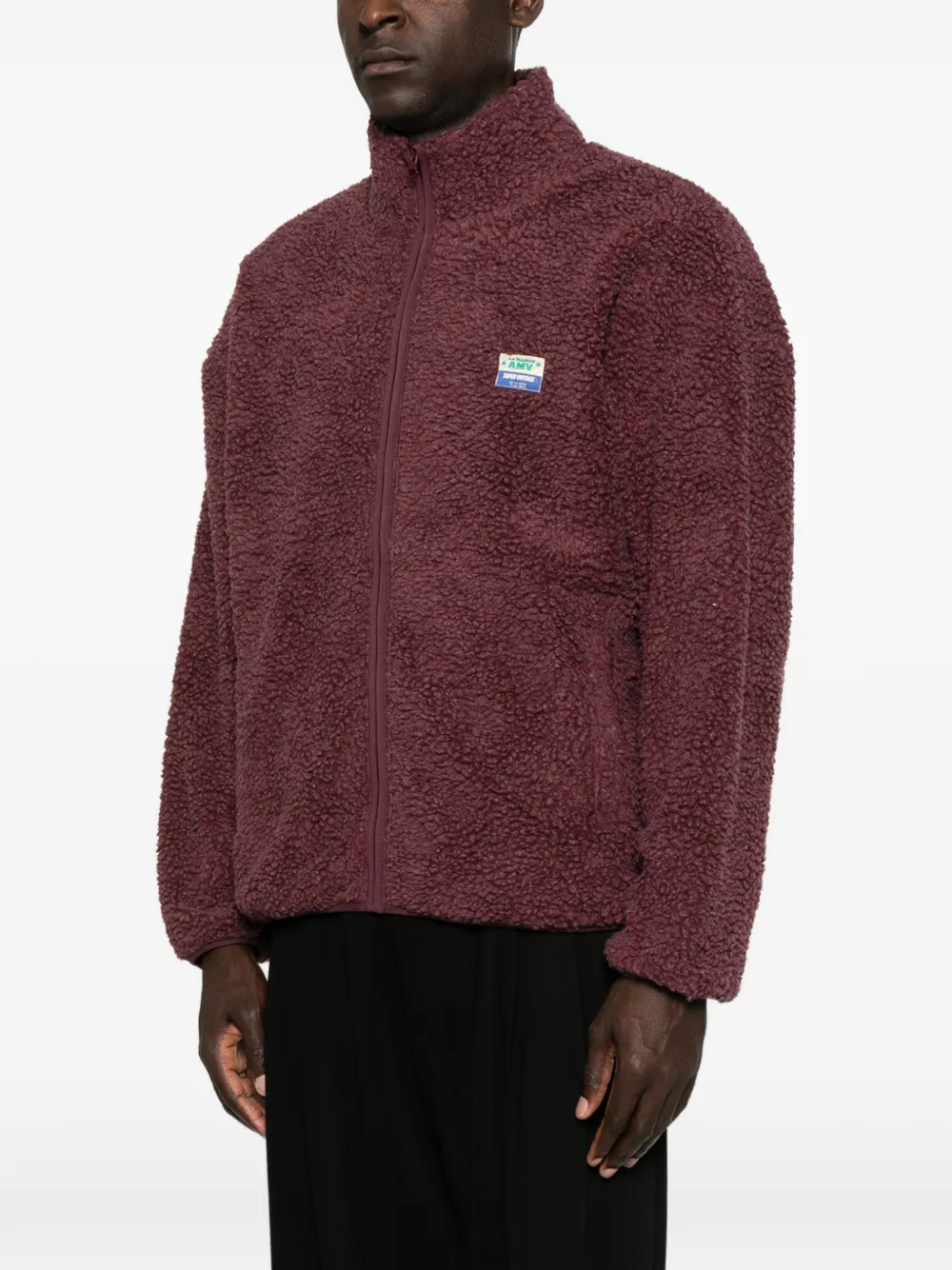 American Vintage Sweater met logopatch Rood