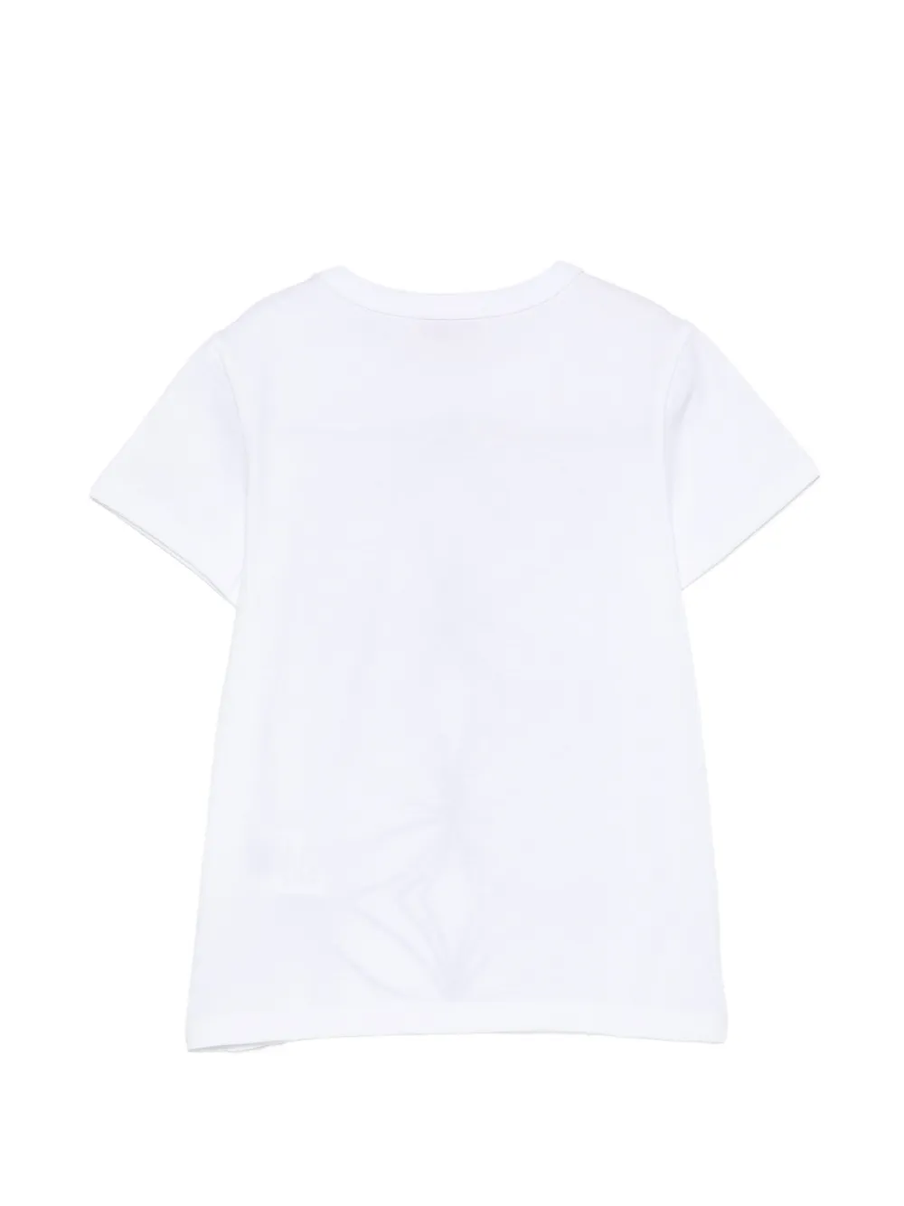 PUCCI Junior Katoenen T-shirt verfraaid met pailletten en grafische print Wit