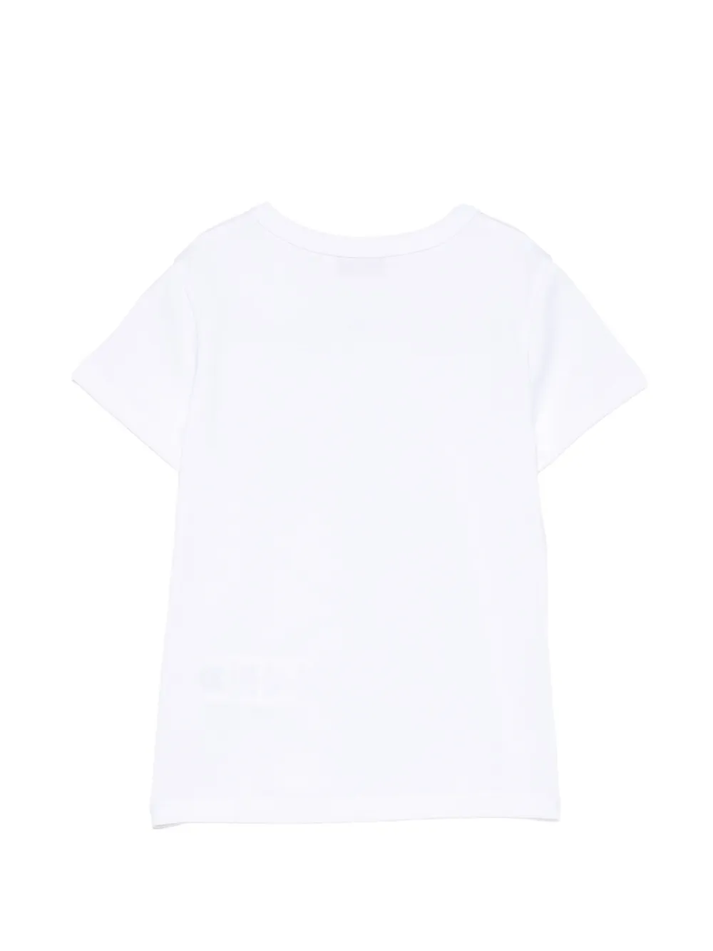 PUCCI Junior Katoenen T-shirt verfraaid met pailletten en grafische print Wit