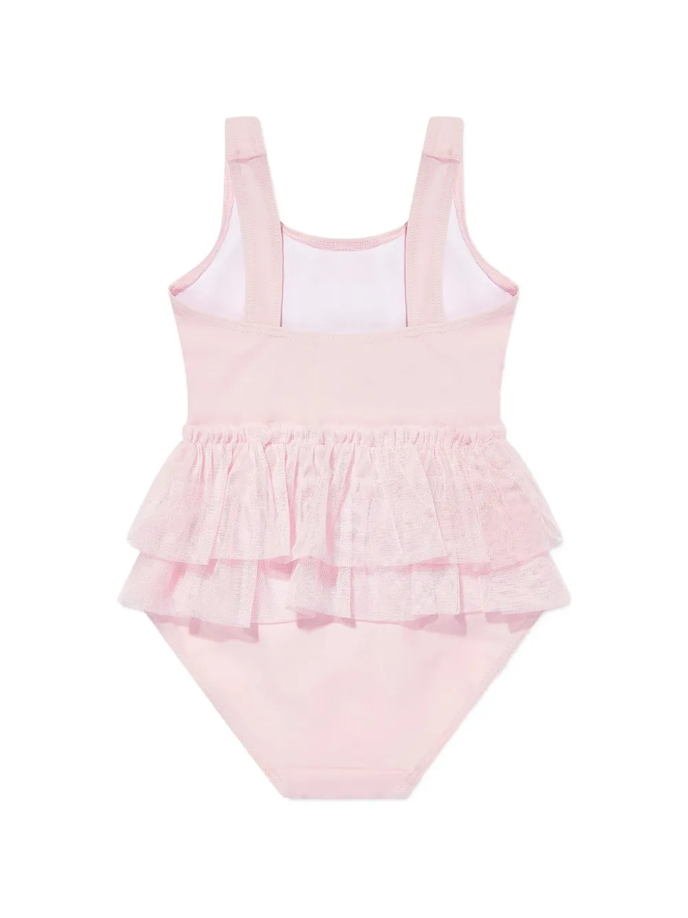 SELINIACTION KIDS Badpak met eenhoorn-patch en ruches Roze