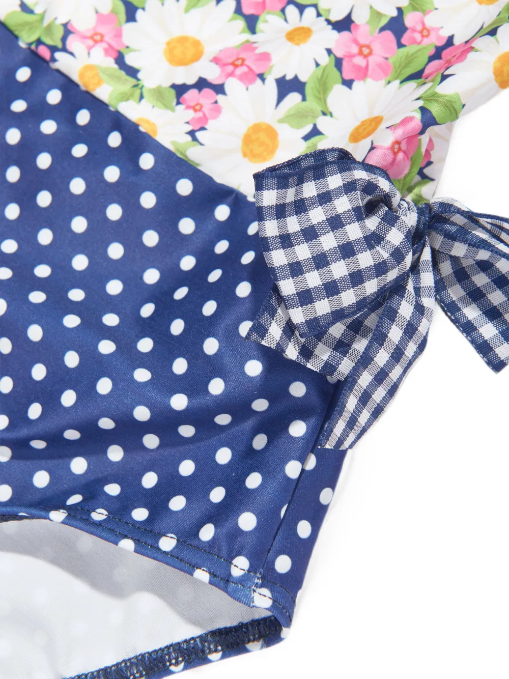 SELINIACTION KIDS Badpak verfraaid met pailletten en bloemenprint Blauw