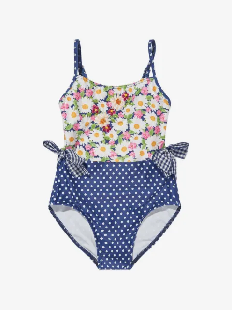SELINIACTION KIDS floral-print sequin-embellished swimsuit
