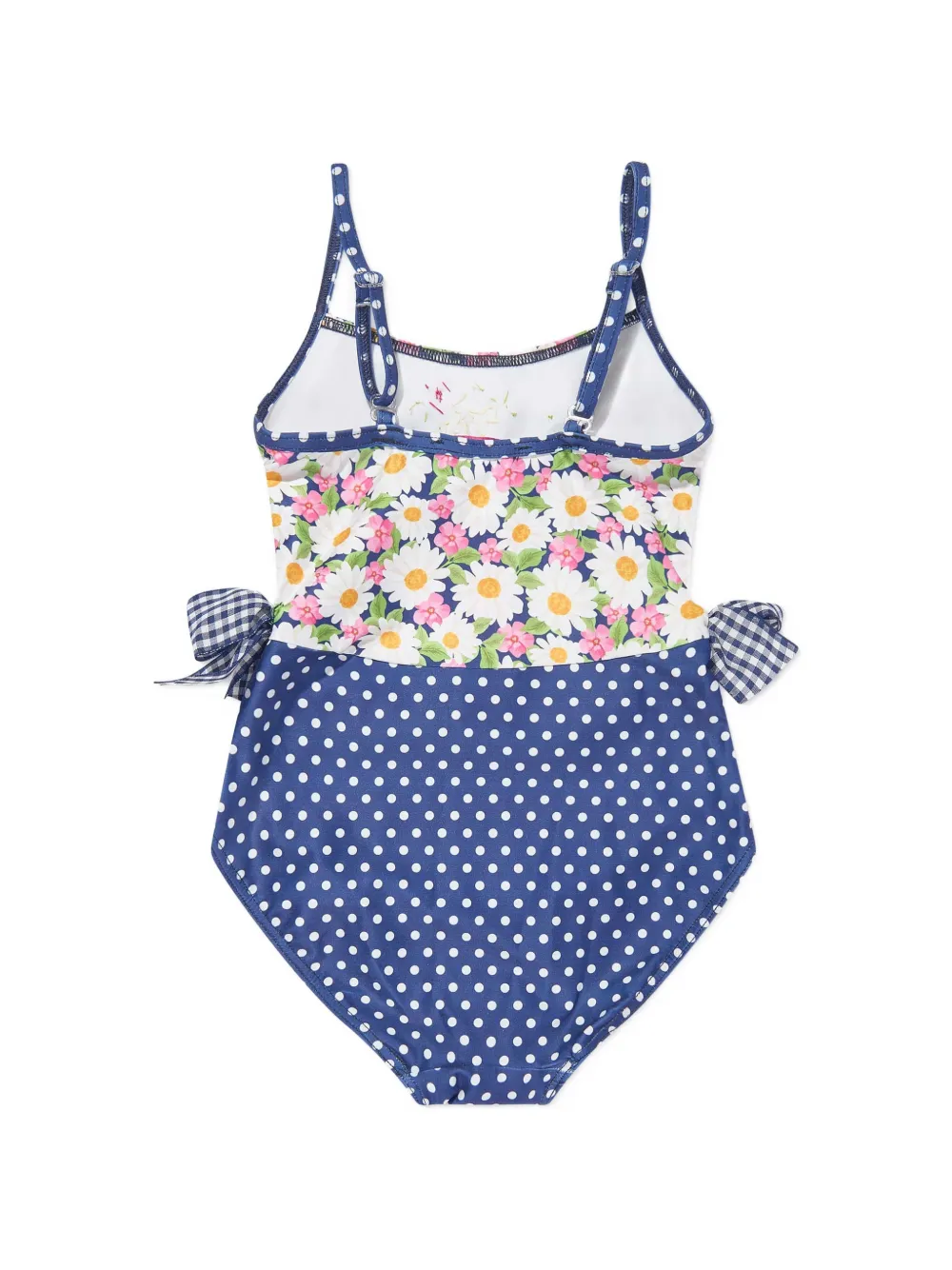 SELINIACTION KIDS Badpak verfraaid met pailletten en bloemenprint Blauw