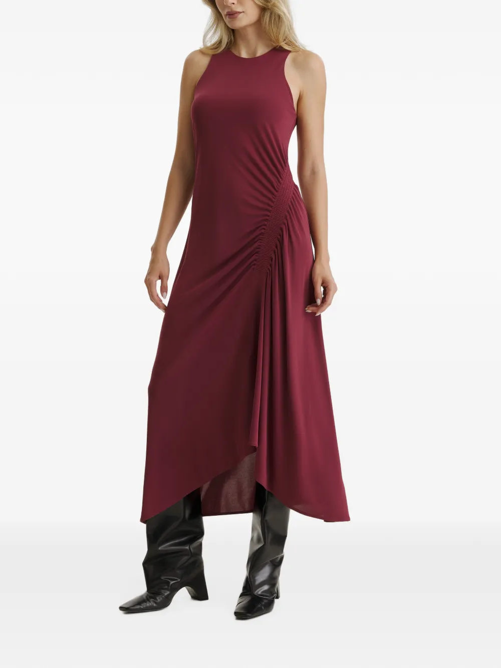 CuAnna Salmonee jurk met gesmockte taille Rood
