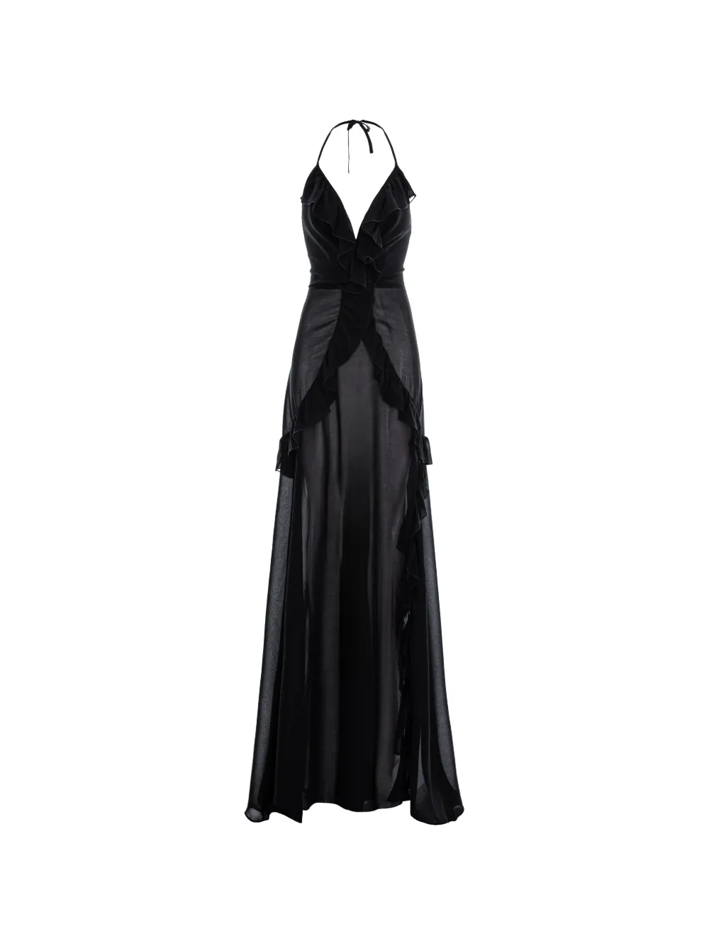 CuAnna Luna ruffled maxi dress - Black
