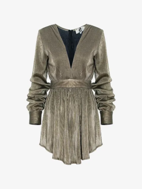 CuAnna Aliana plissé mini dress
