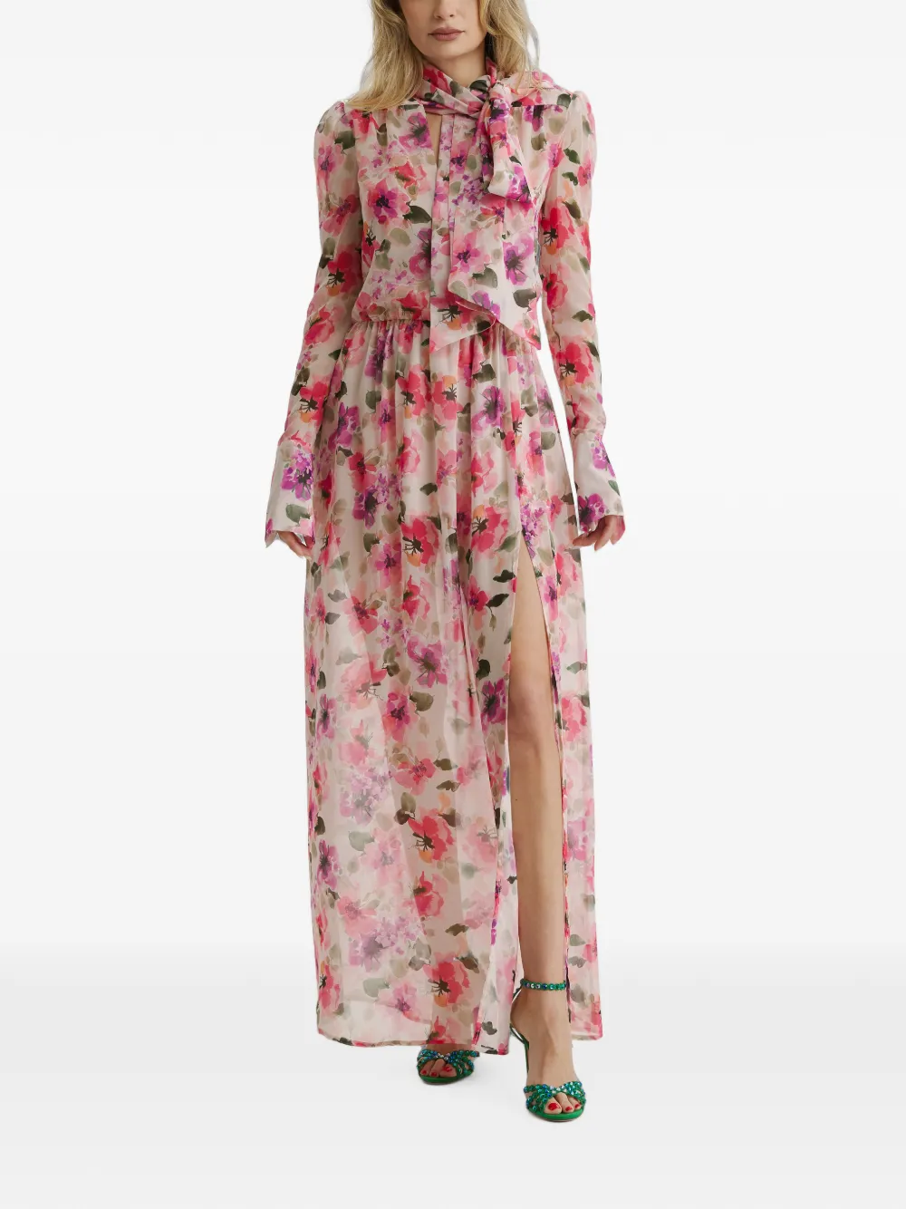 CuAnna Jurk met bloemenprint Beige