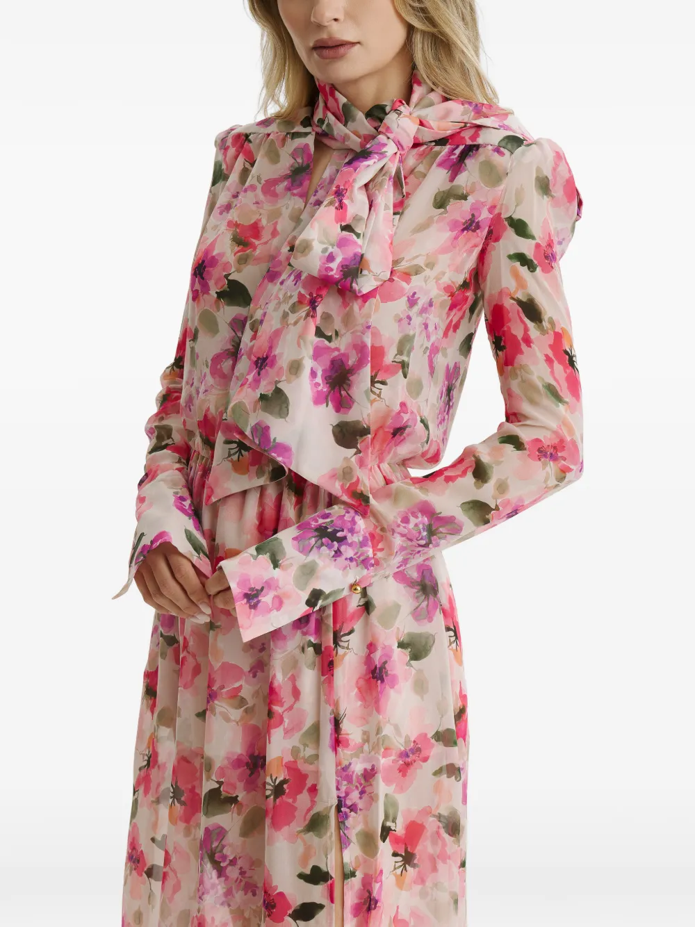 CuAnna Jurk met bloemenprint Beige