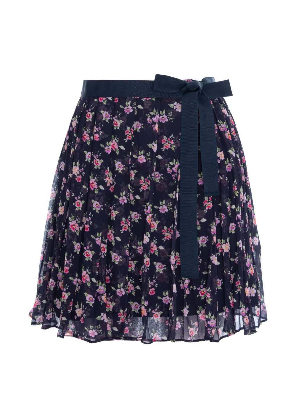 CuAnna floral-print pleated skirt - Blau