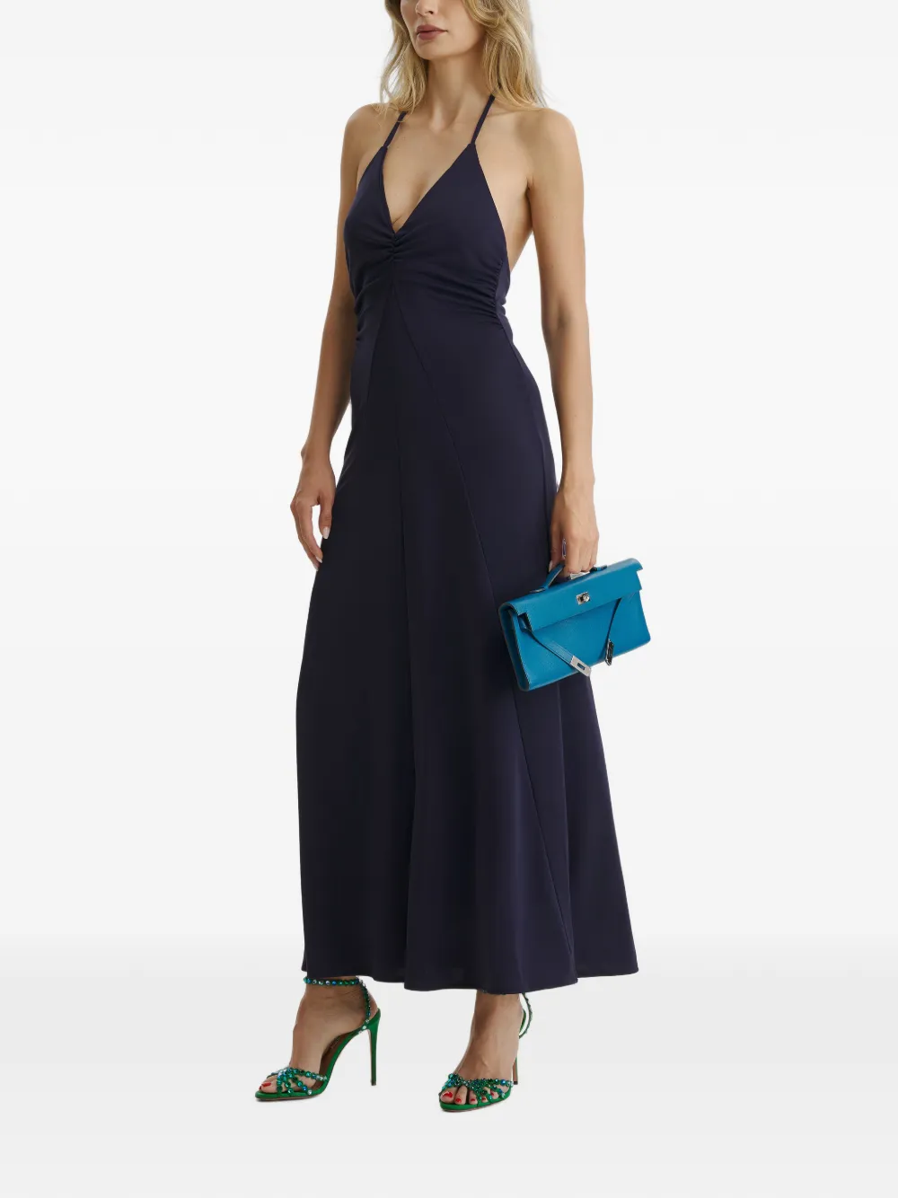 CuAnna Mini-jurk met halternek Blauw