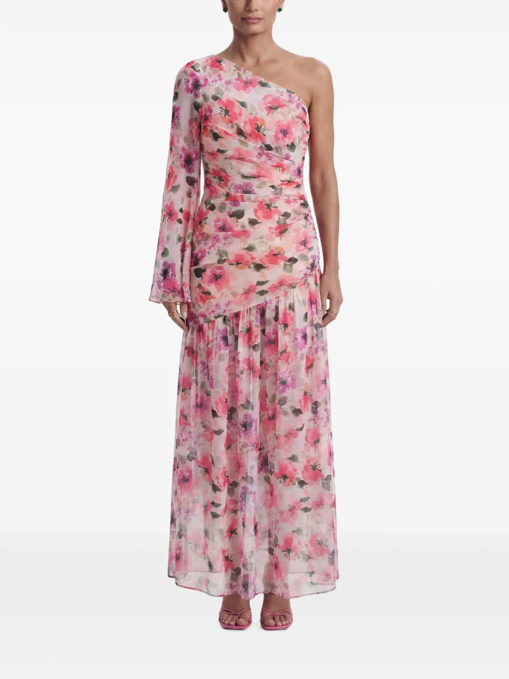 CuAnna Midi-jurk met bloemenprint Roze