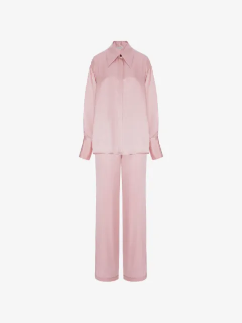 CuAnna satin-finish wide-leg pajamas