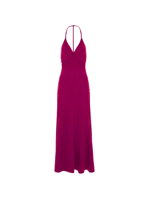 CuAnna ruched halterneck dress