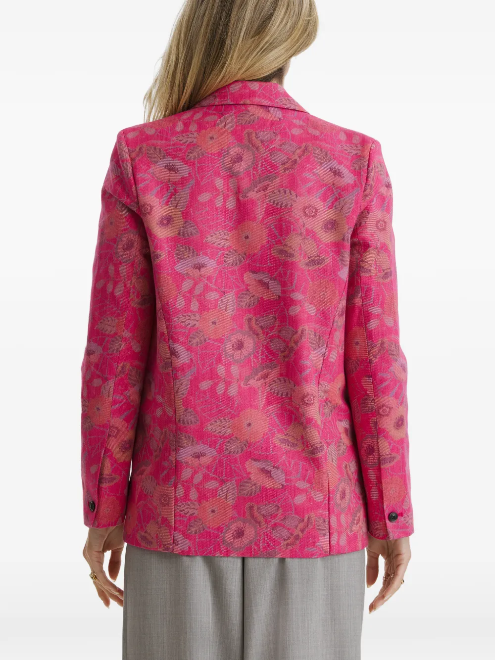 CuAnna DoubleYou jack met bloemen-jacquard Roze