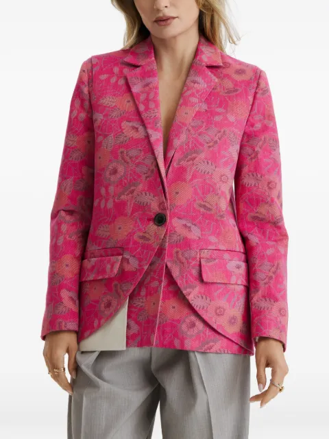 CuAnna chaqueta Doubleyou con motivo floral en jacquard