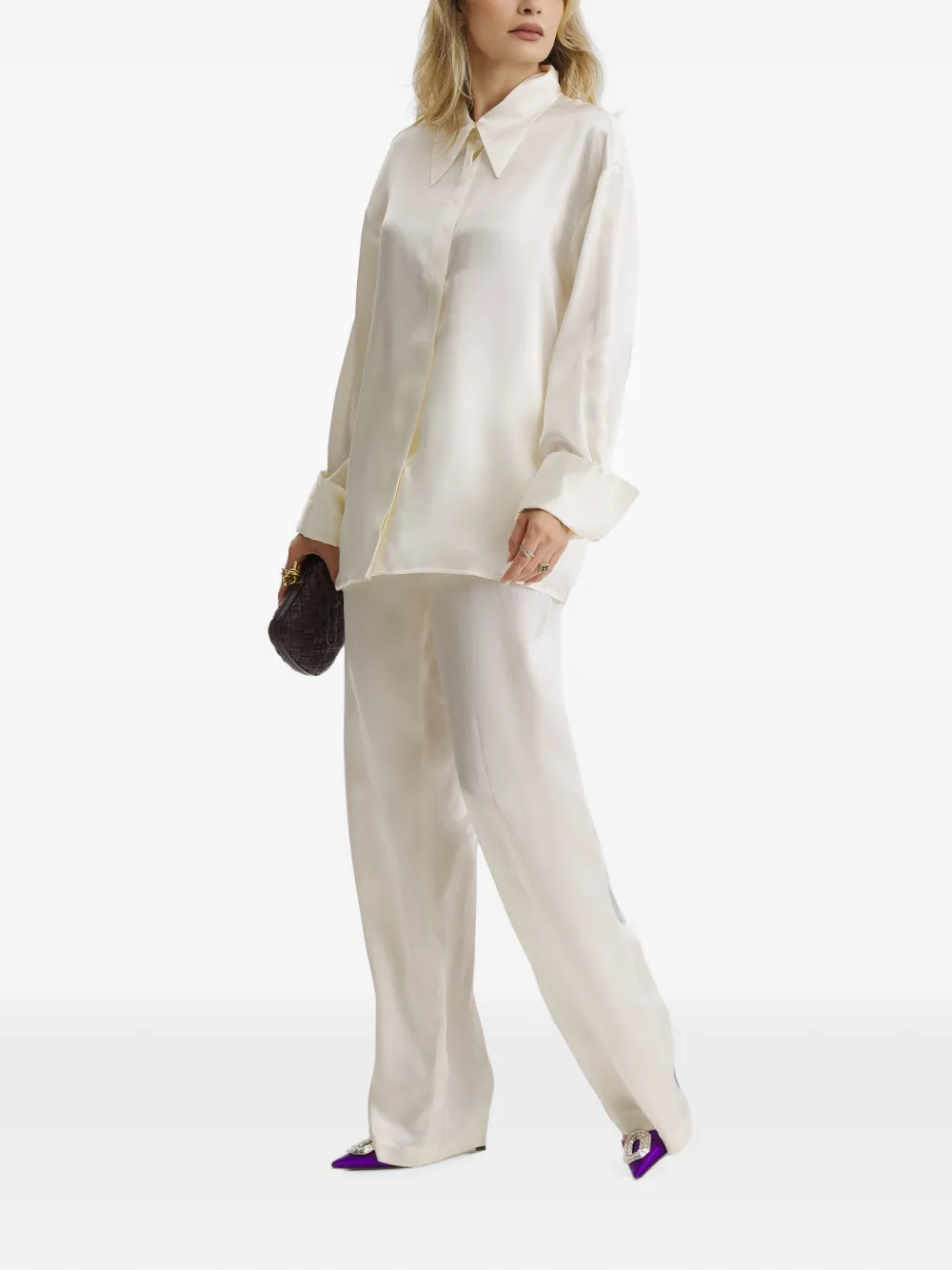 CuAnna Zijden pyjama Beige
