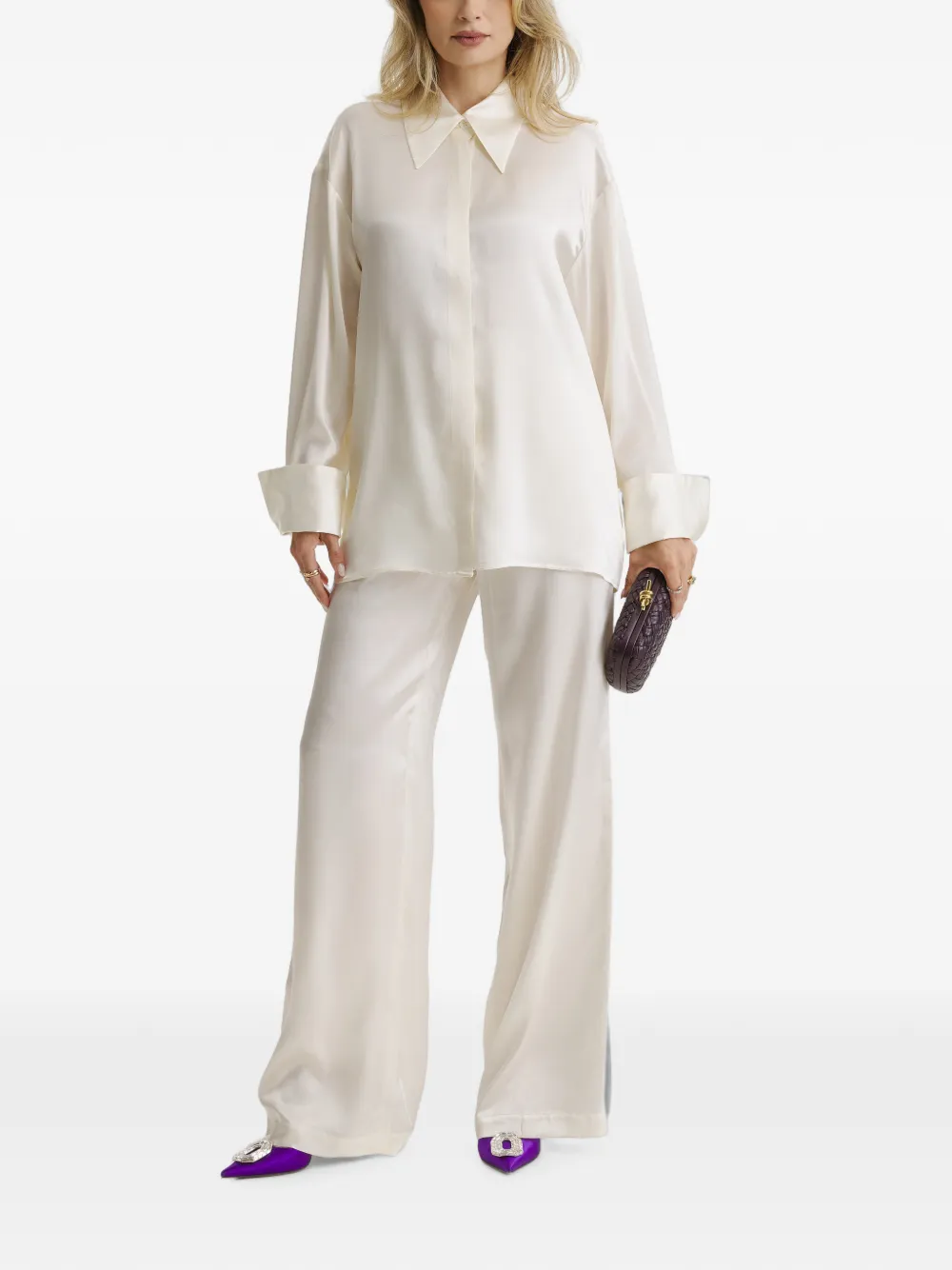 CuAnna Zijden pyjama Beige
